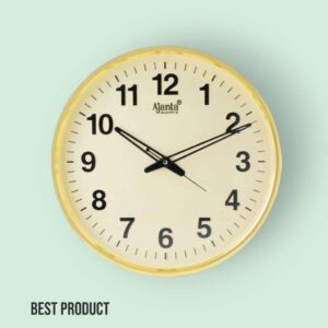🕰️ Wall Clock – সোনালি রঙ | স্টাইলিশ, টেকসই ও Best Quality Home Decor